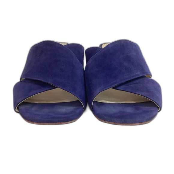 Vince Camuto VV-Sessa - Women's Sz 11(M) Royal Blue Suede Slip-On -Block 3" Heel - Picture 2 of 9